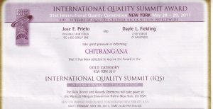 eCommerce Gold Category Award by IQS - 31st International Quality Summit Award