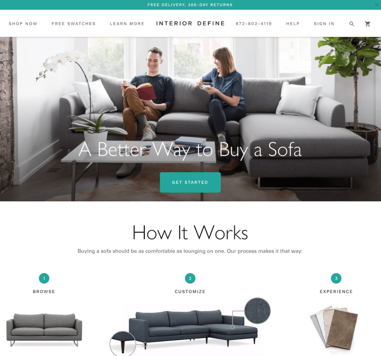 ecommerce consultancy for online custom sofa