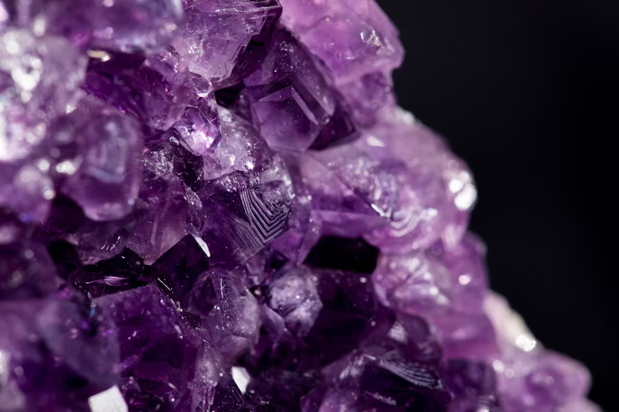 Amethyst crystal cluster