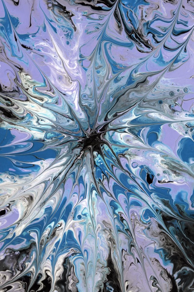 Vibrant blue and purple fluid abstract art symbolizing shifting eCommerce advantage and architecture